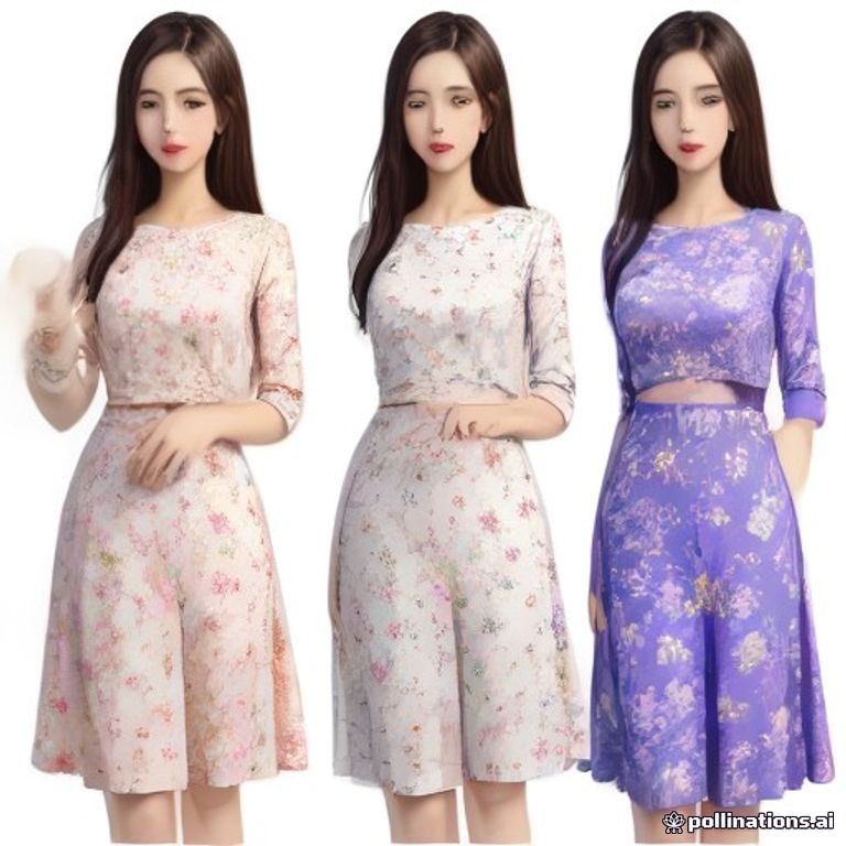 Floral Print Three-Piece Dress Set